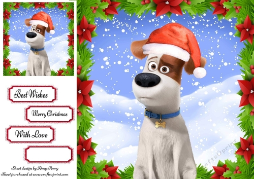 Christmas Max The Dog 8x8