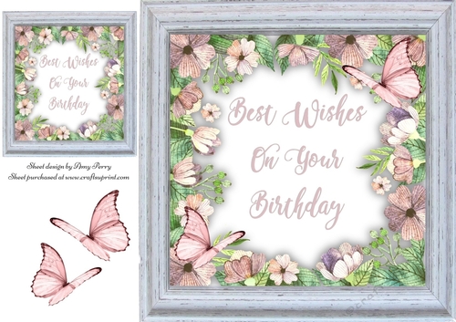 Shabby Chic Birthday 8x8