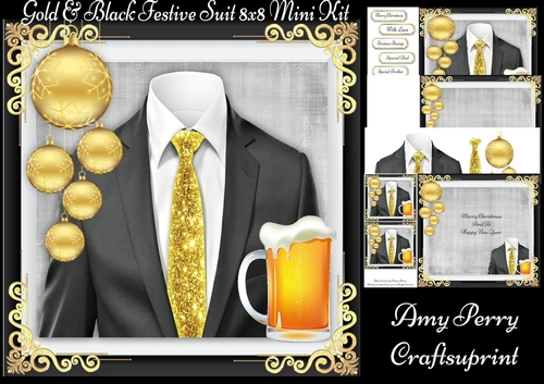 Gold & Black Festive Suit 8x8 Mini Kit