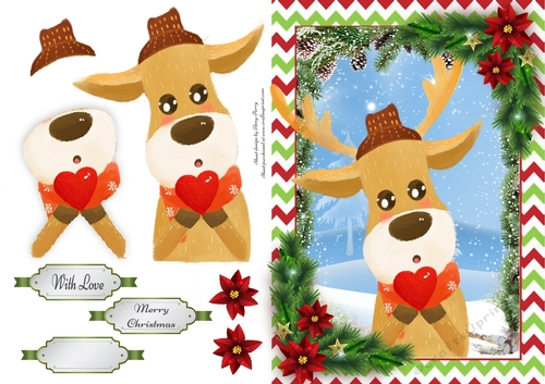 Cute Reindeer With Heart