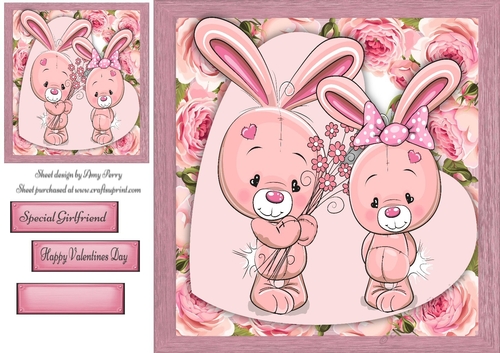 Gorgeous Love Bunnys 8x8