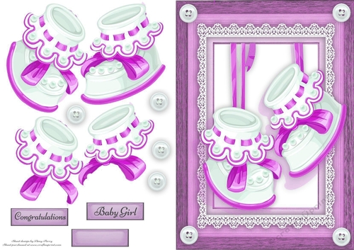 Beautiful Purple Baby Booties 