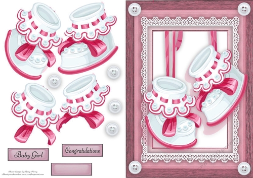 Beautiful Pink Baby Booties 