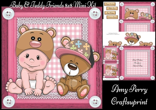 Baby & Teddy Friends 8x8 Mini Kit