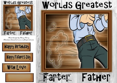Worlds Greatest Father Humour 8x8
