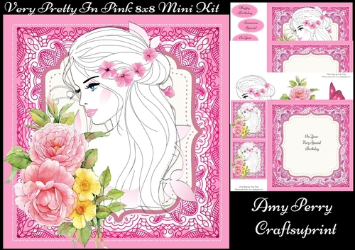 Very Pretty In Pink 8x8 Mini Kit 