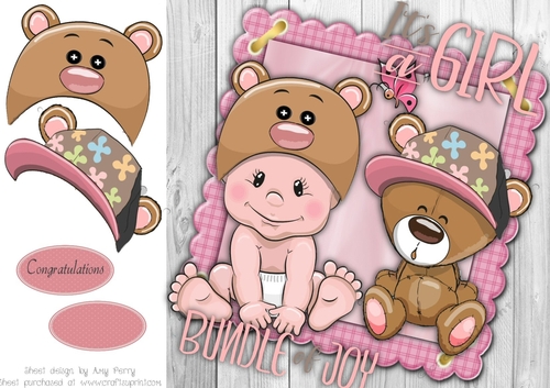 Baby With Bear 8x8