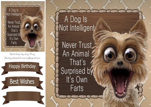 Dog Farts Humour 8x8