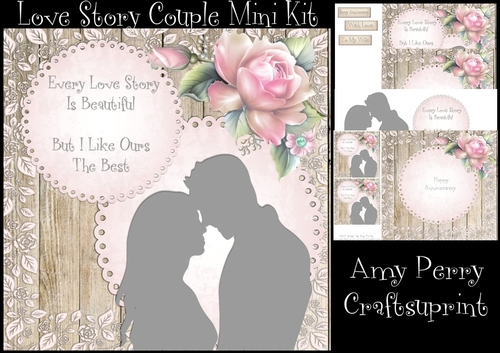 Love Story Couple 8x8 Mini Kit