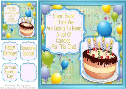 Need More Candles Humor 8x8