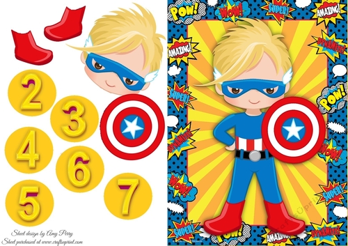 Super Hero With Shield 