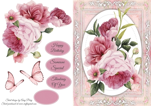 Beautiful Vintage Pink Flowers