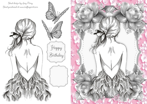 Beautiful Lady In Feathered Dress