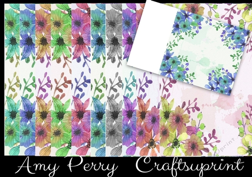 11 8x8 Floral Corners Backing Paper