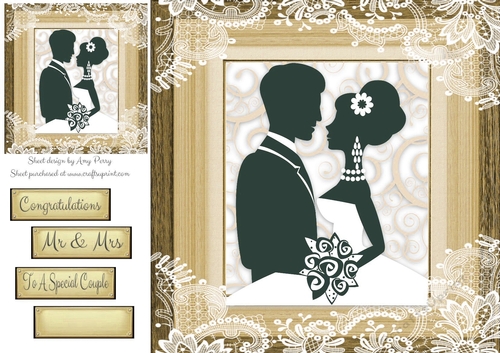 The Wedding Couple Wooden 8x8