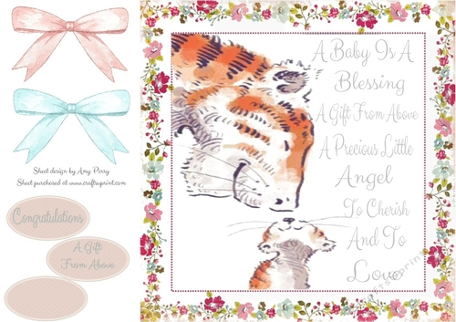 A Baby Is A Blessing Tigers 8x8