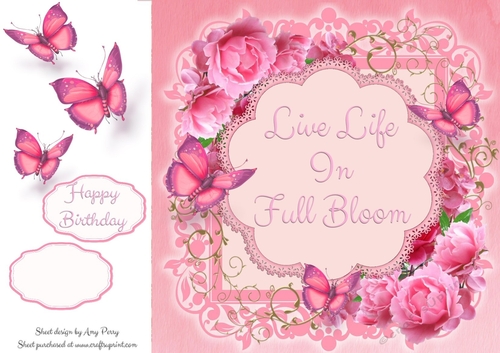 Live Life In Full Bloom 8x8