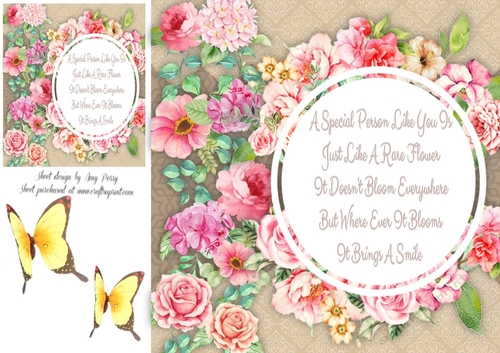 Beautiful Pastel Flowers 8x8