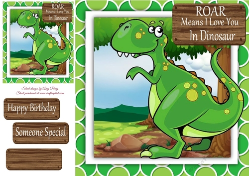 ROAR Means I Love You In Dinosaur 8x8