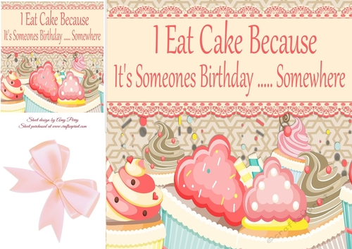 I Eat Cake Because ... 8x8