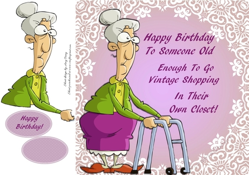 Old Lady Humor 3 8x8
