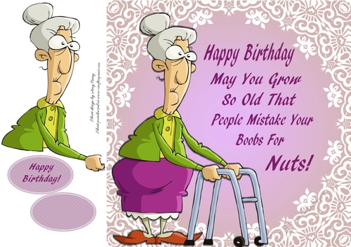 Old Lady Humor 4 8x8