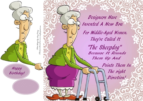 Old Lady Humor 5 8x8