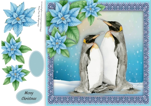 Gorgeous Penguin Family 8x8