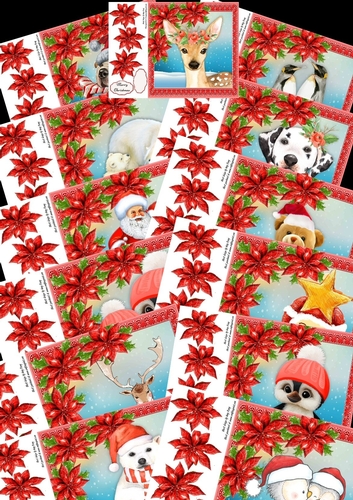 14 8x8 Red Christmas Bumper Kit (includes two inserts)