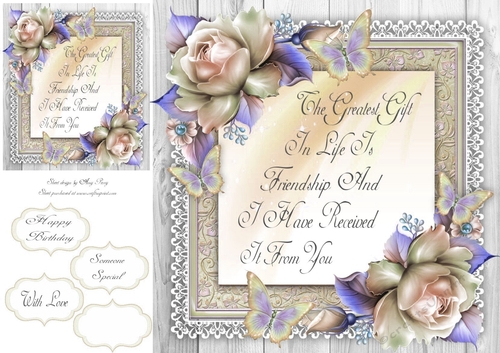 The Greatest Gift In Life Is Friendship Beige 8x8