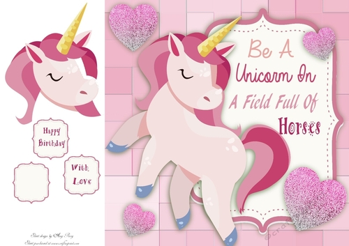 Be A Unicorn In A Field Full Of Horses Pink 8x8