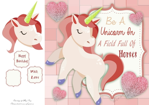 Be A Unicorn In A Field Full Of Horses Red 8x8