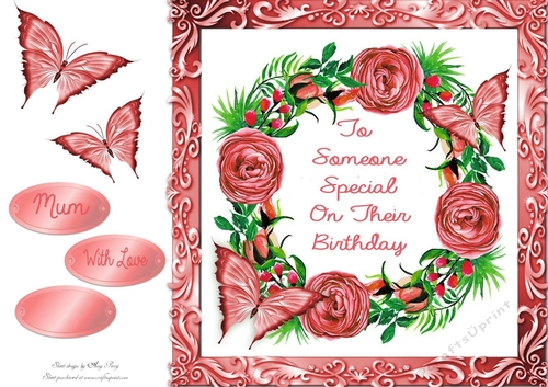 Beautiful Red Flowers To Someone Special 8x8