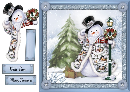 Gorgeous Snowman With Top Hat 1 8x8