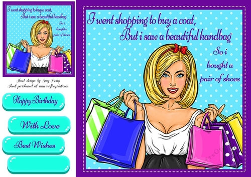 Shopping Humor 8x8