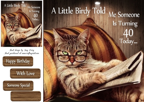 A Little Birdy Told Me Someones Turning 40 Today 8x8
