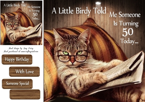 A Little Birdy Told Me Someones Turning 50 Today 8x8