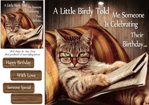 A Little Birdy Told Me Someone Is Celebrating Their Birthday 8x8