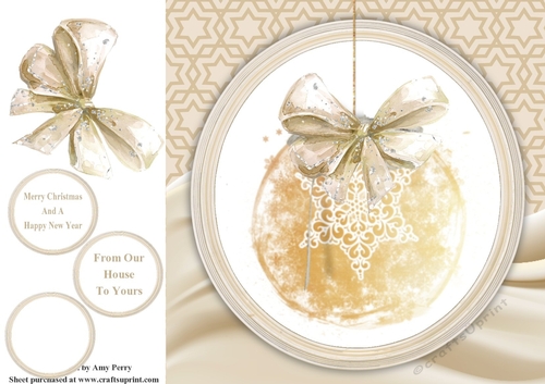 Gorgeous Shabby Chic Bauble 8x8