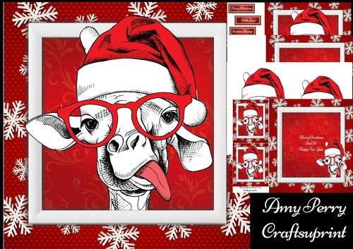 Gorgeous White Funny Giraffe  8x8 Mini Kit
