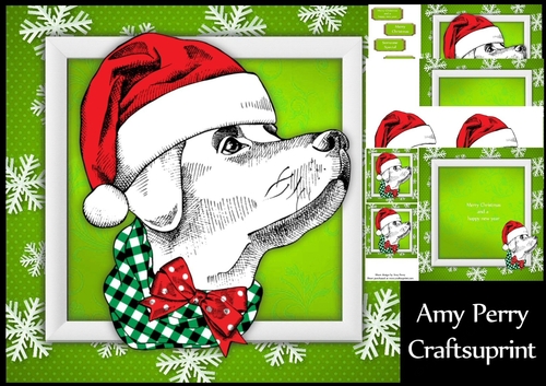 Gorgeous Smart Dressed Santa Labrador 8x8 Mini Kit
