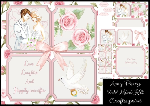 The Pink Vintage Wedding Squares 8x8 Mini Kit