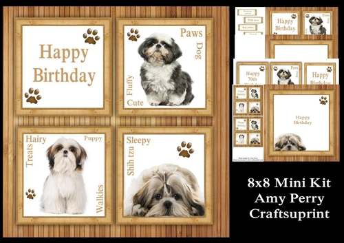 Beautiful Shih tzu Cubes 8x8 Mini Kit
