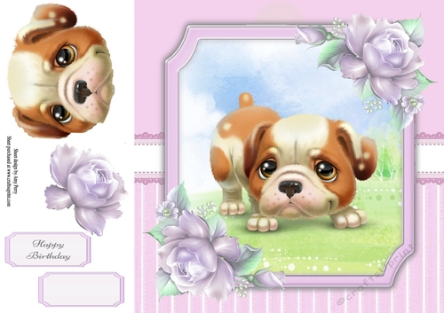 Gorgeous Brown & White Dog 8x8