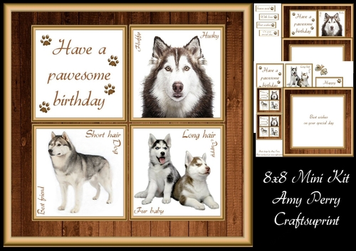 Gorgeous Husky Cubes 8x8 Mini Kit