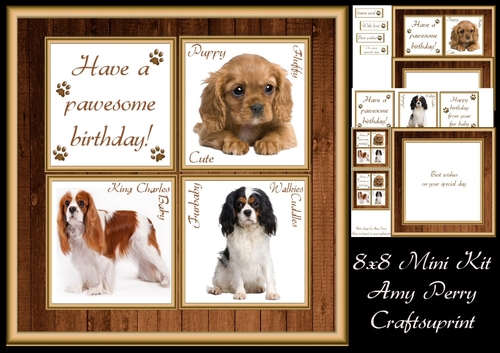 Gorgeous King Charles Cubes 8x8 Mini Kit