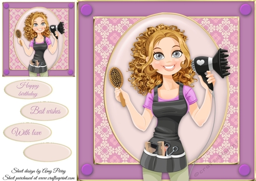 Beautiful Hair Dresser 8x8