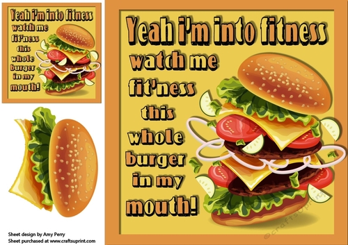 Burger Humour 8x8 
