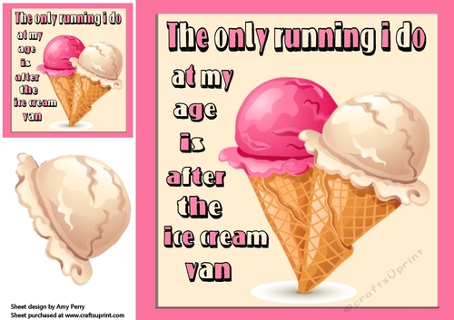 Ice Cream Humour 8x8 
