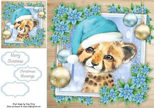 Gorgeous Festive Cheetah 8x8